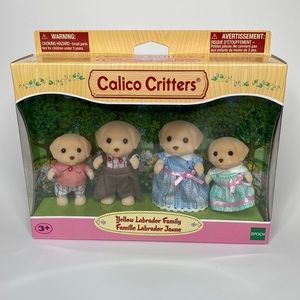 Calico Critters Yellow Labrador Family set New in Box